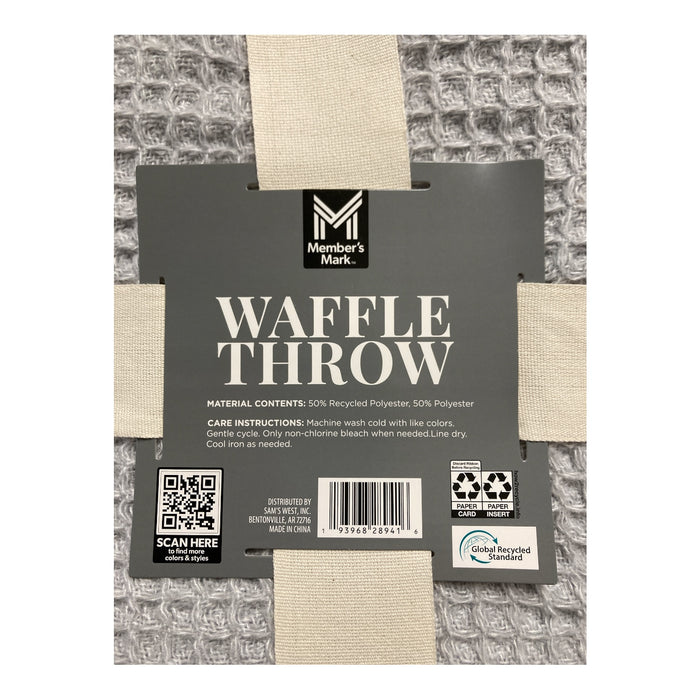 Member's Mark Ultra Soft Textured Waffle Throw, 60" x 70"