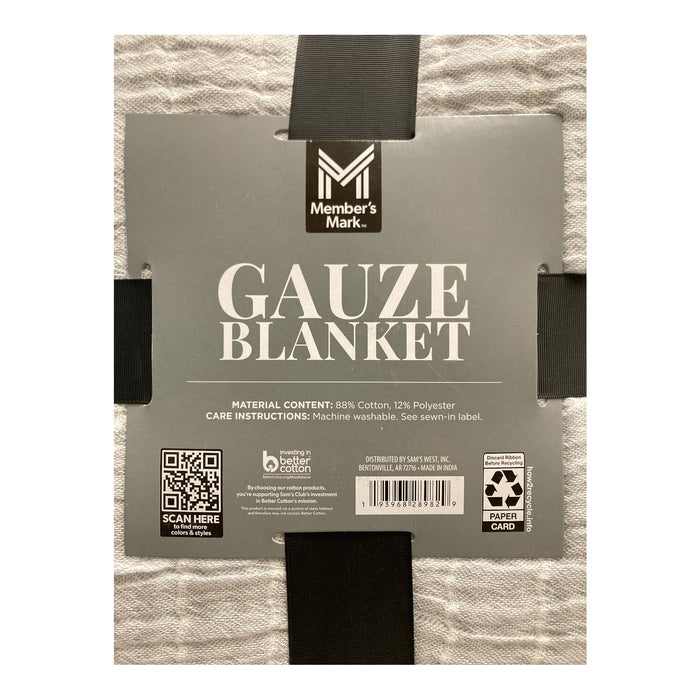 Member's Mark Reversible Gauze Matelasse Blanket, Queen/King