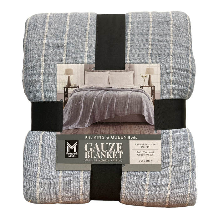 Member's Mark Reversible Gauze Matelasse Blanket, Queen/King
