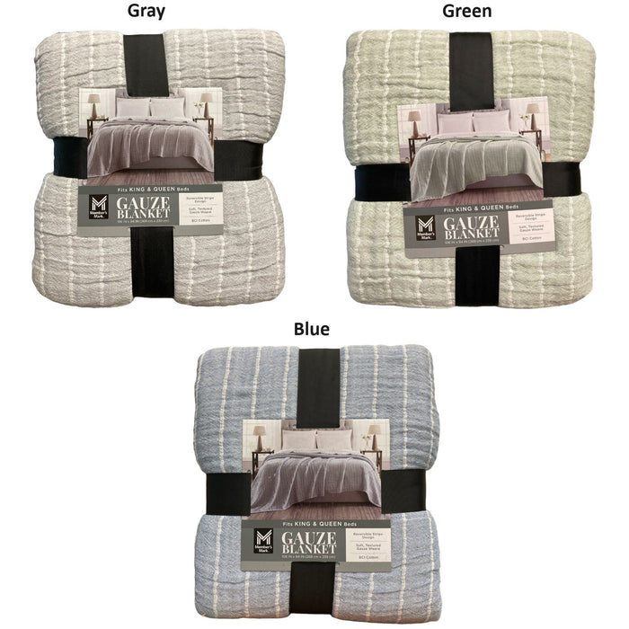 Member's Mark Reversible Gauze Matelasse Blanket, Queen/King