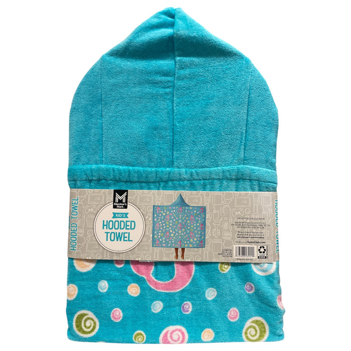 Members Mark Kids Hooded Towel, with Hand Pockets, Mermaid
