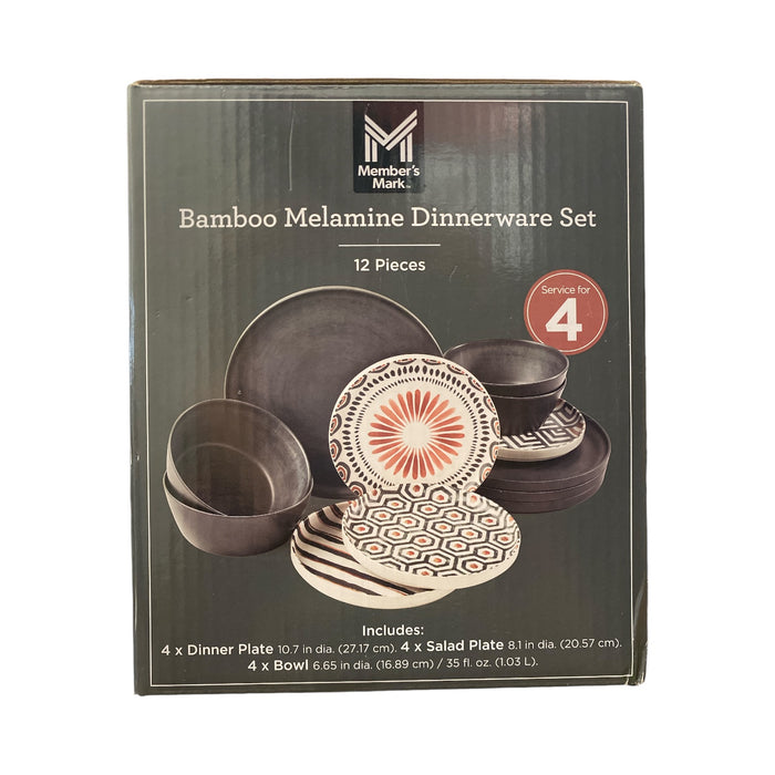 Member's Mark Lightweight BPA Free Melamine Dinnerware Set, 12pc