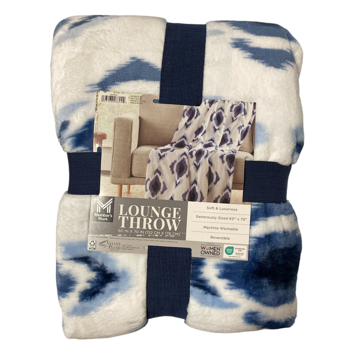 Member's Mark Reversible Oversized Velvety Soft Lounge Throw Blanket, 60" x 70"