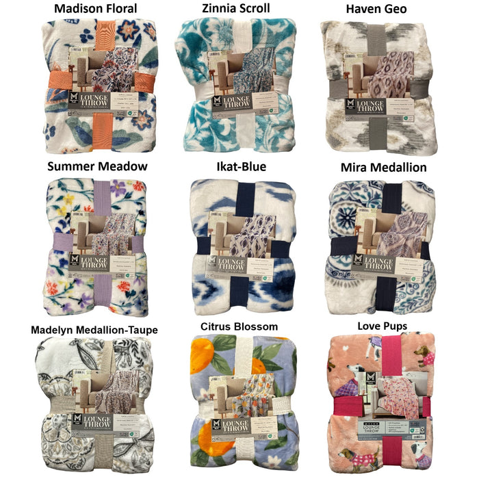Member's Mark Reversible Oversized Velvety Soft Lounge Throw Blanket, 60" x 70"