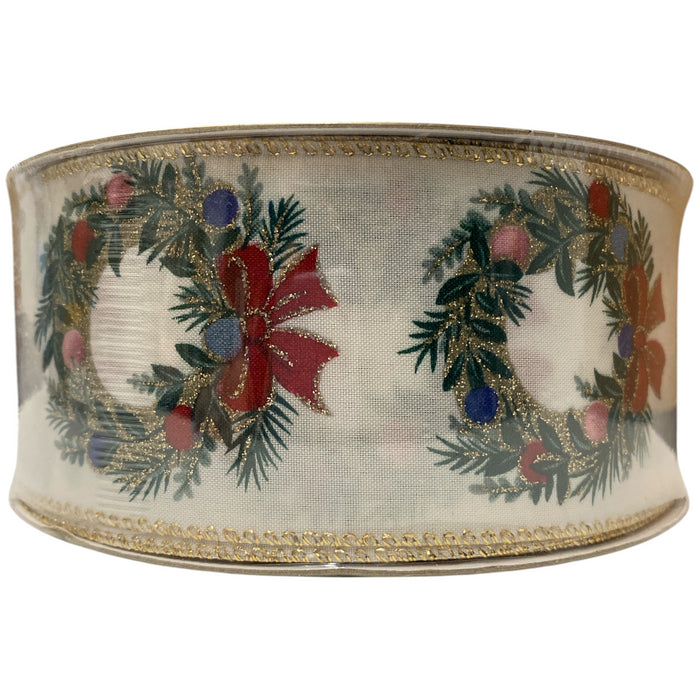 Member's Mark Premium Wired Edge Holiday Ribbon, 2.5" Wide x 50 Yds