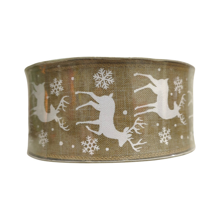 Members Mark 2.5 inch x 50 yards Wired Edge Premium Ribbon, Holiday