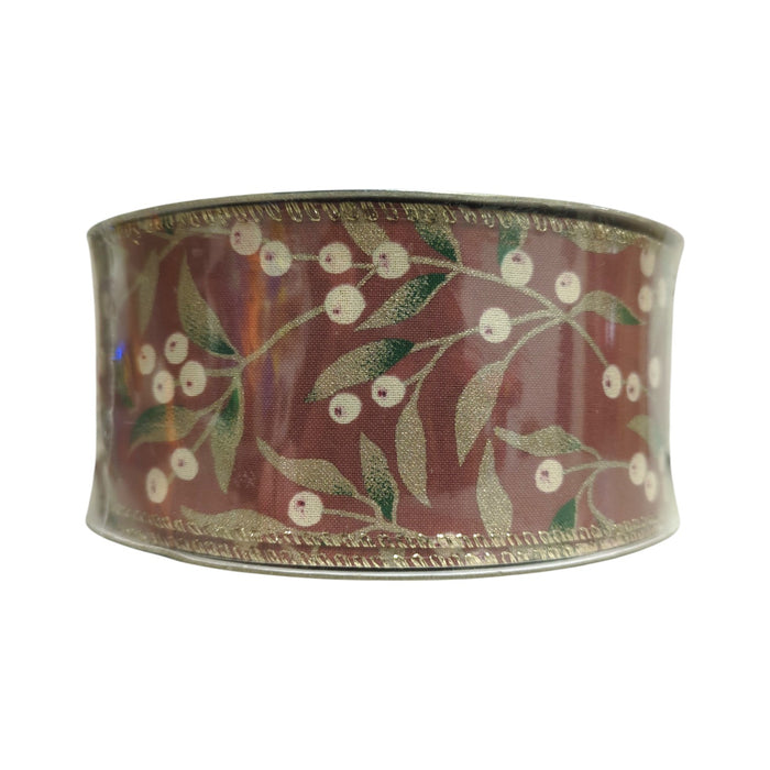 Members Mark 2.5 inch x 50 yards Wired Edge Premium Ribbon, Holiday