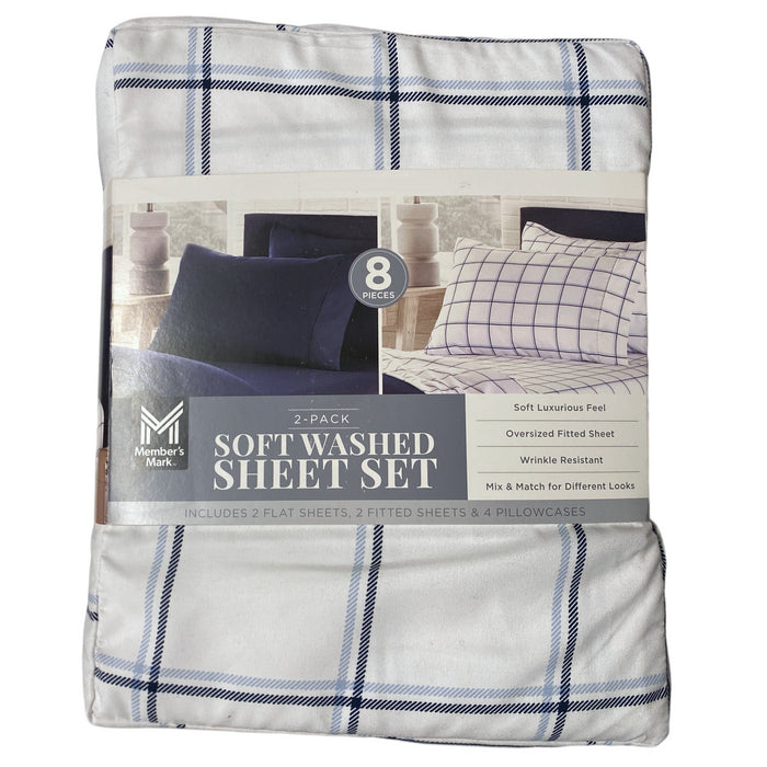 Member's Mark Brushed Microfiber Soft Washed Sheet Set, 2 Pack