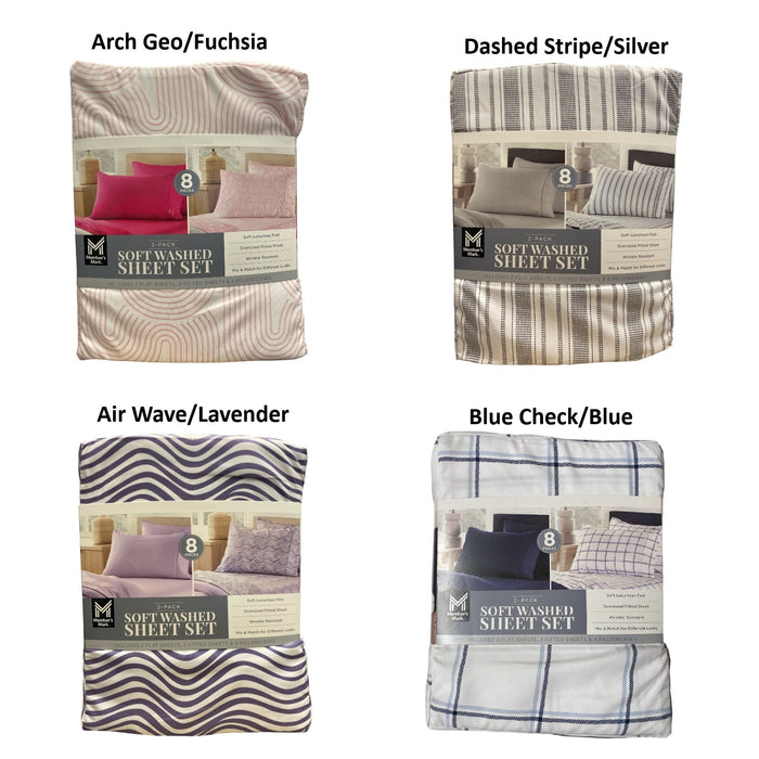 Member's Mark Brushed Microfiber Soft Washed Sheet Set, 2 Pack