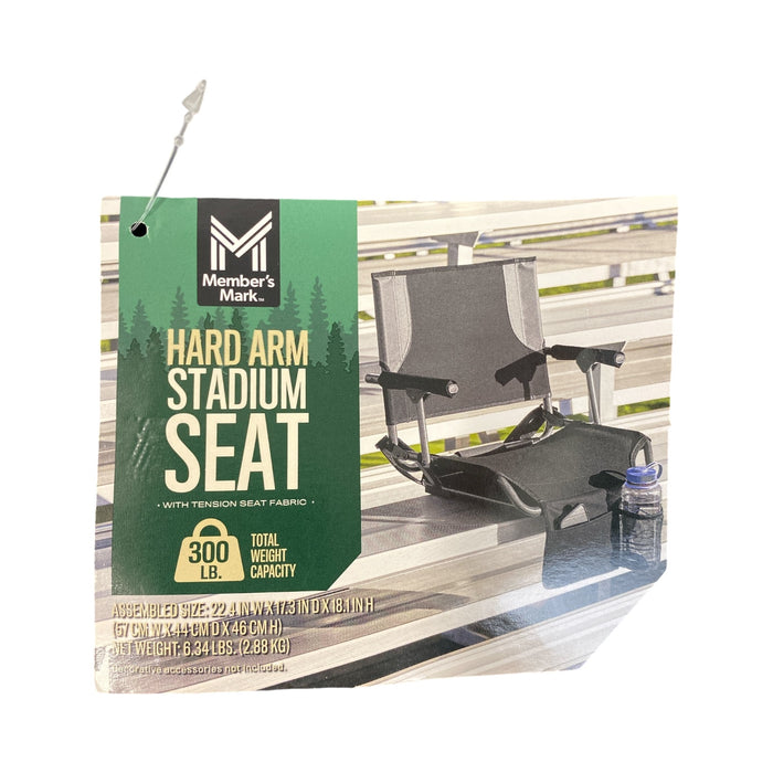 Member's Mark Lightweight Hard Arm Stadium Seat with Cup Holder