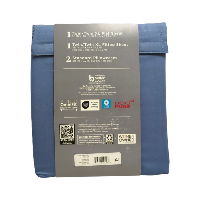 Member's Mark 500 Thread Count, 4 Piece Performance Sheet Set, Twin/Twin XL