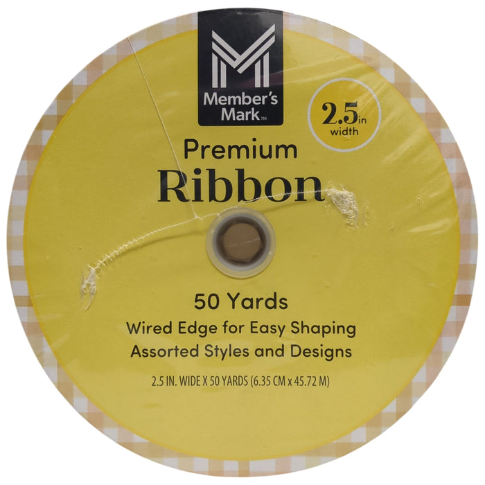 Member's Mark Premium Wired Edge Spring Ribbon, 2.5"x50Yds
