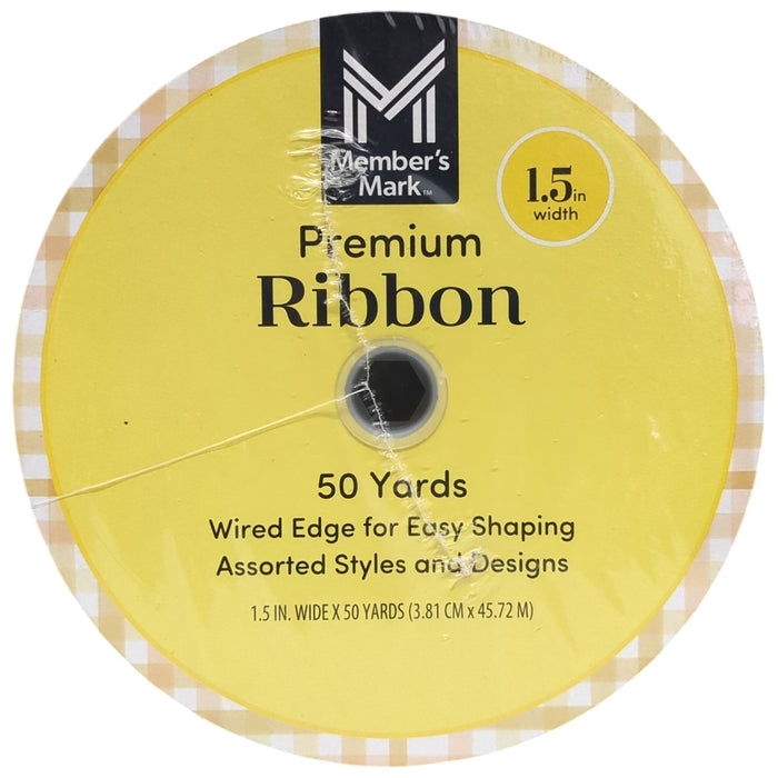 Member's Mark Wired Edge Premium Spring Ribbon, 1.5"W x 50yds