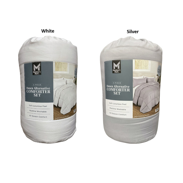 Member's Mark Down Alternative 3pc Comforter Set, Full/Queen
