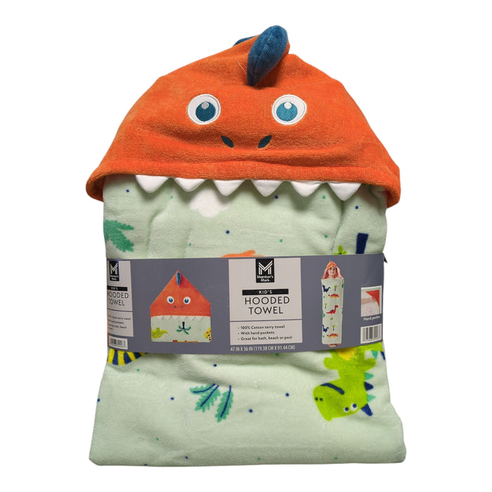 Member's Mark Kids 100% Cotton Terry Cloth Hooded Towel With Hand Pockets