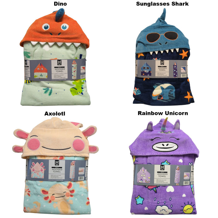 Member's Mark Kids 100% Cotton Terry Cloth Hooded Towel With Hand Pockets