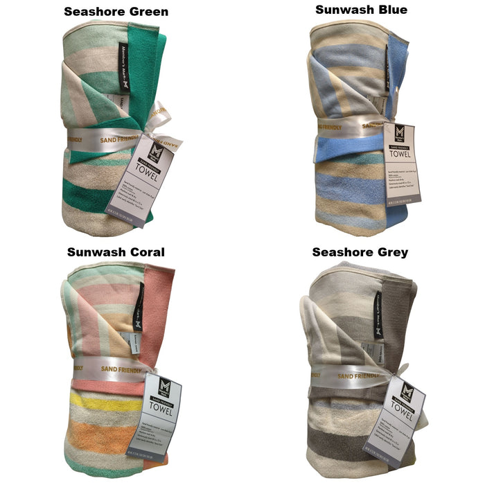 Member's Mark Adult Sand-Friendly 100% Cotton Beach Towels, 40" x 72"