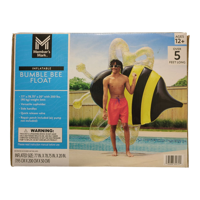 Member's Mark Oversized Inflatable Bumble Bee Float, Over 5' Long