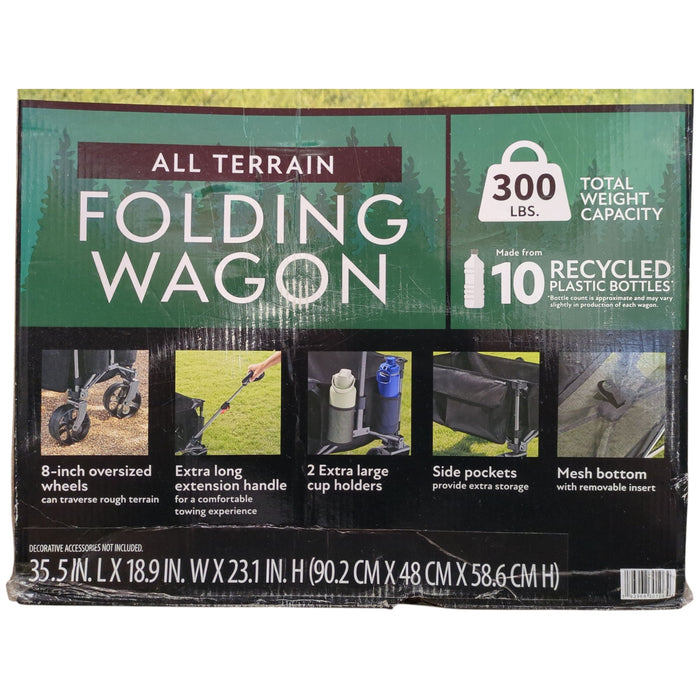 Members Mark All-Terrain Collapsible Folding Wagon, Black