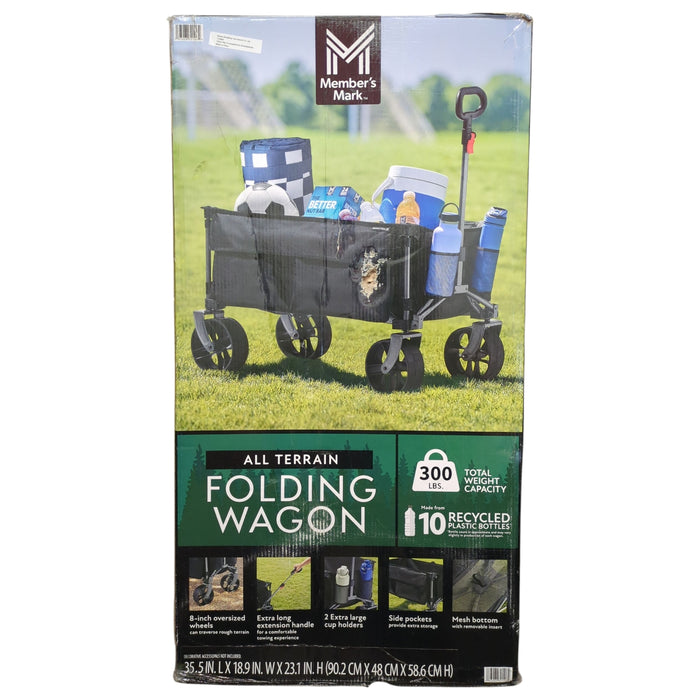Members Mark All-Terrain Collapsible Folding Wagon, Black