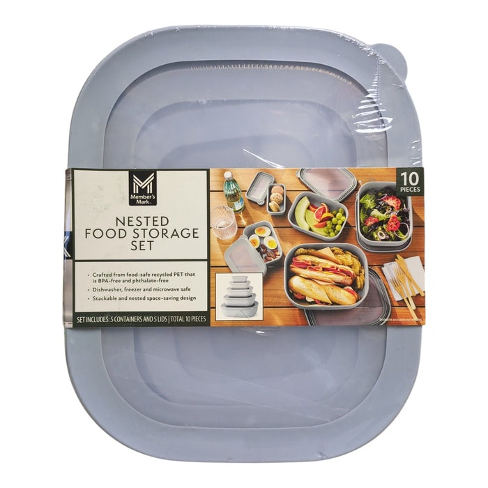 Member's Mark Ecoluxe Rectangular Food Storage Set, 10 Piece