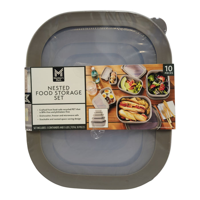 Member's Mark Ecoluxe Rectangular Food Storage Set, 10 Piece