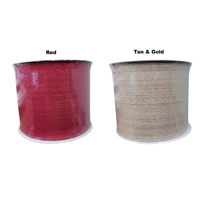 Member's Mark Premium Wired Edge Holiday Ribbon, 5 inches Wide x 25 Yards