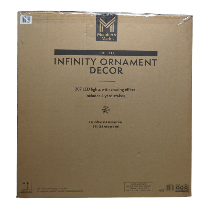 Member's Mark 32" Pre-Lit Gold Infinity Light Ornament Decor