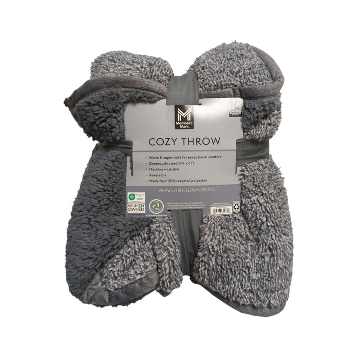 Member's Mark Soft & Warm 100% Polyester Cozy Throw, 60"x72"