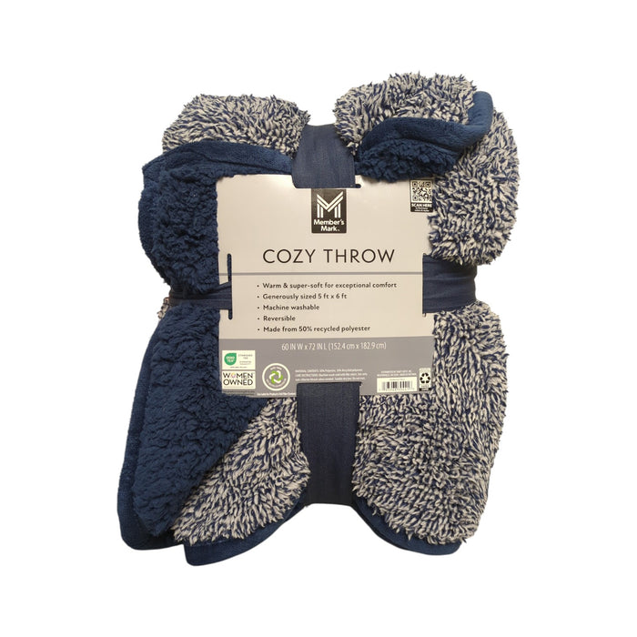 Member's Mark Soft & Warm 100% Polyester Cozy Throw, 60"x72"