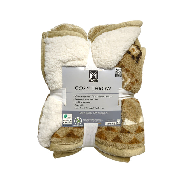 Member's Mark Soft & Warm 100% Polyester Cozy Throw, 60"x72"