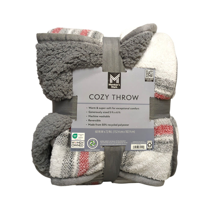 Member's Mark Soft & Warm 100% Polyester Cozy Throw, 60"x72"