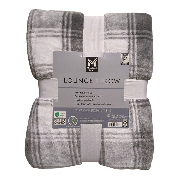Member's Mark Oversized & Luxuriously Soft Lounge Throw, 60" x 70"