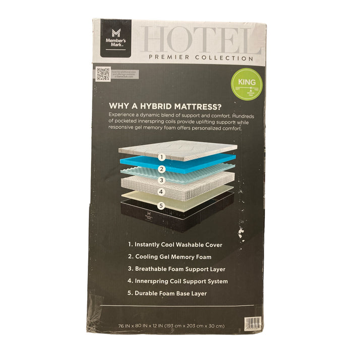 Members Mark Hotel Premier Collection 12in Hybrid Mattress (Queen)