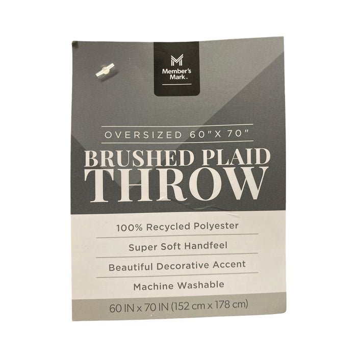 Member's Mark Extra Soft Brushed Polyester Plaid Throw, 60" x 70"