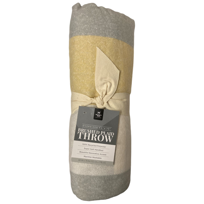 Member's Mark Extra Soft Brushed Polyester Plaid Throw, 60" x 70"