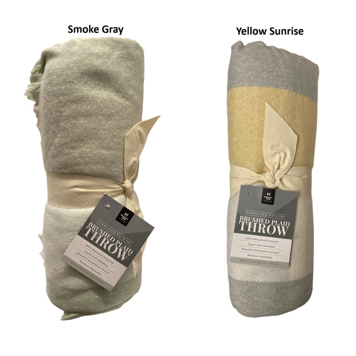 Member's Mark Extra Soft Brushed Polyester Plaid Throw, 60" x 70"