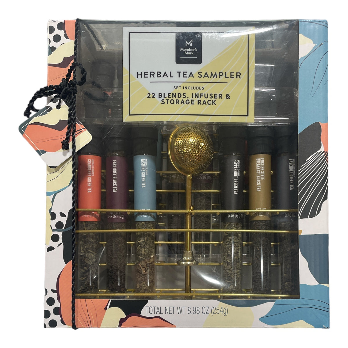 Member's Mark Herbal Tea Sampler, 22 Blends, Infuser & Storage Rack ...
