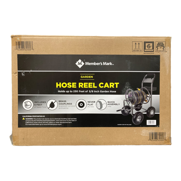 Member's Mark Heavy Duty Hose Reel Cart with Steel Basket, Gray —  Ewirelessgear