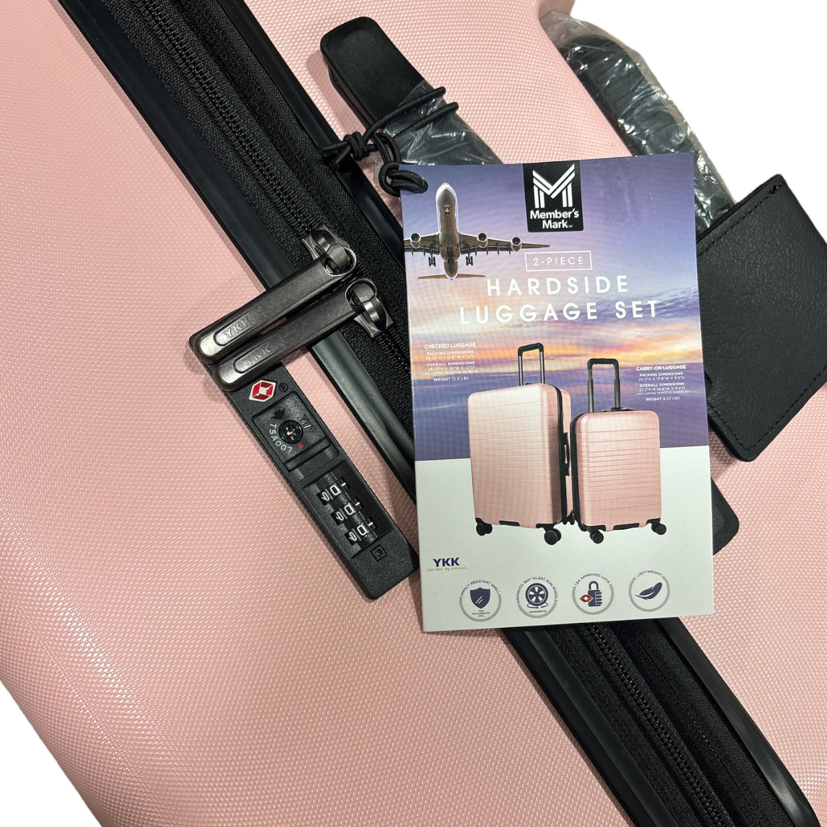 Member's Mark 2 Piece Hardside TSA Lock Carry On & Checked Luggage Set