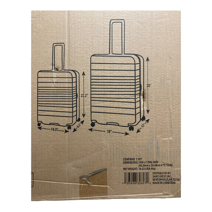 Member's Mark 2-Piece Spinner Hardside Luggage Set (Blue)
