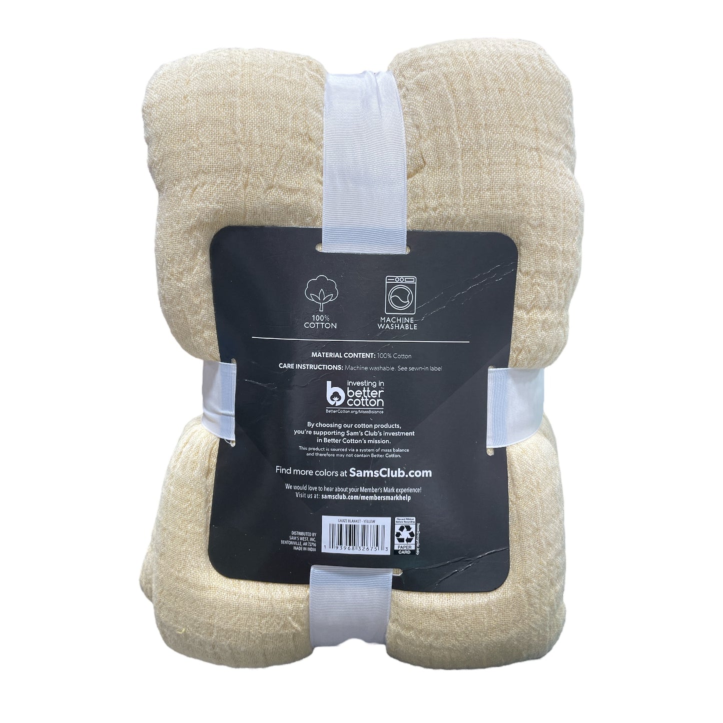 Member's Mark Hotel Premier Collection Oversized Gauze Blanket, Queen