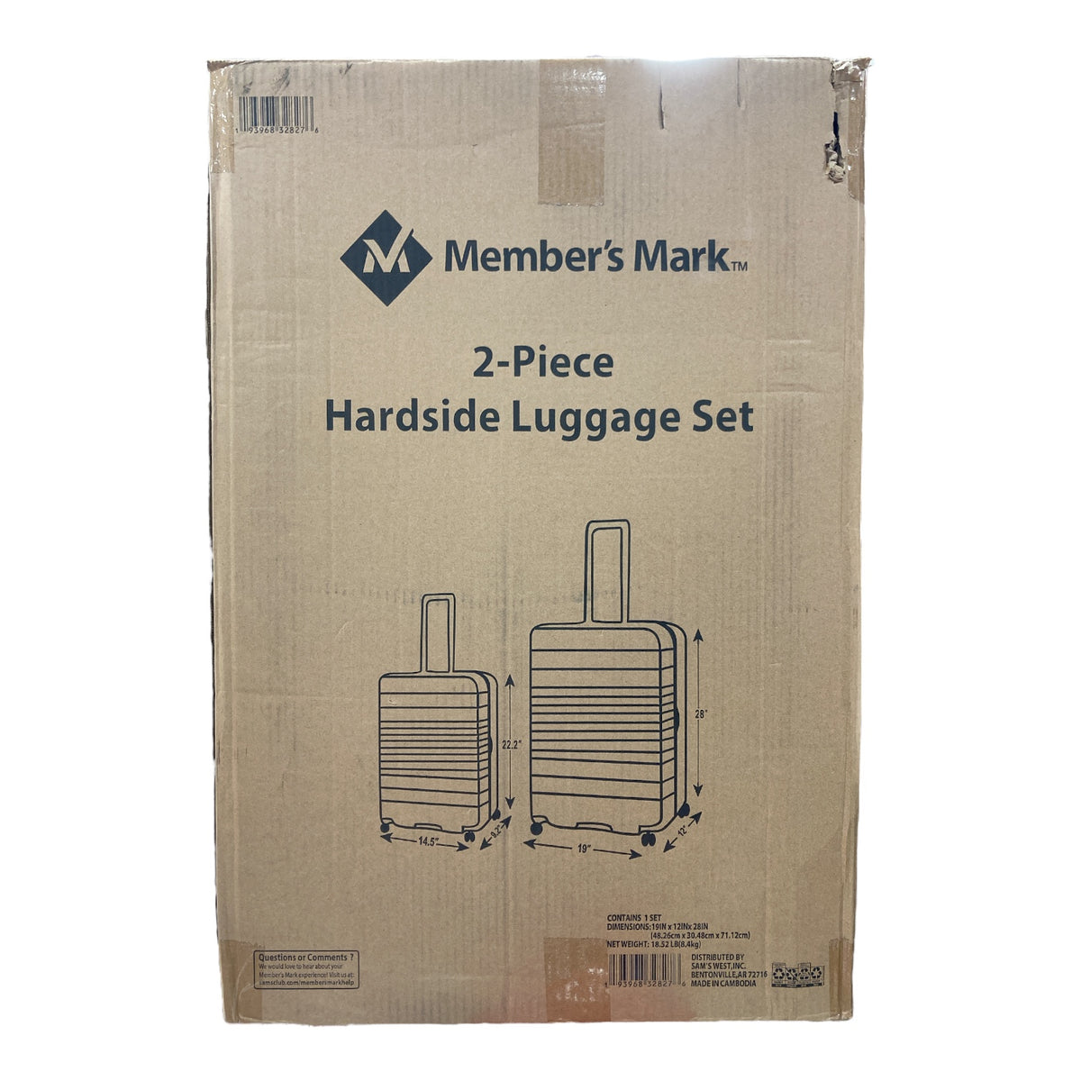 Member's Mark 2Piece Hardside Luggage Set (Neutral) — Ewirelessgear