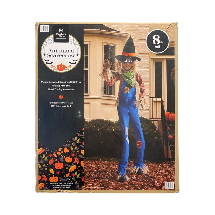 Member's Mark Animated Scarecrow Decoration, LCD Eyes, 8ft