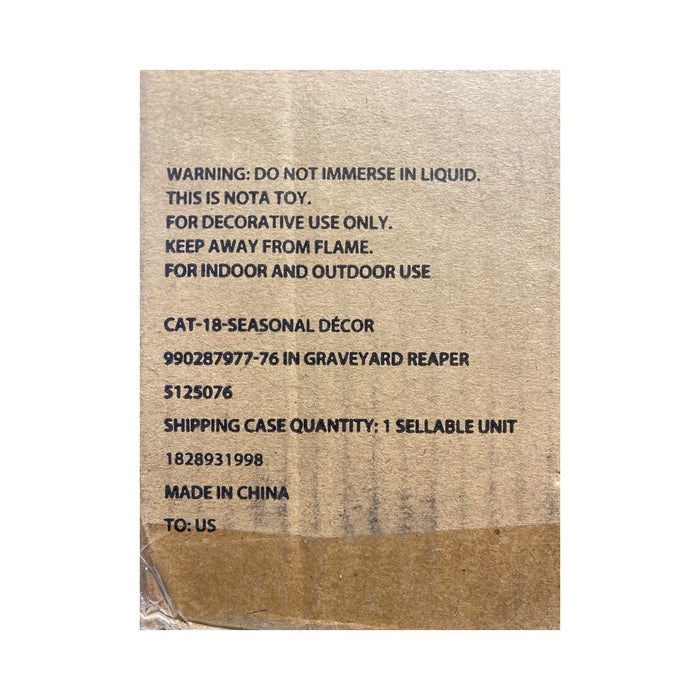 Member's Mark Indoor/Outdoor Covered Animated Graveyard Reaper, 76"