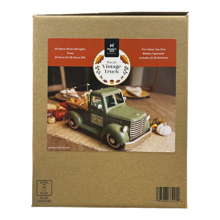 Member's Mark Pre-Lit Fall Market Battery Operated Vintage Truck, Green