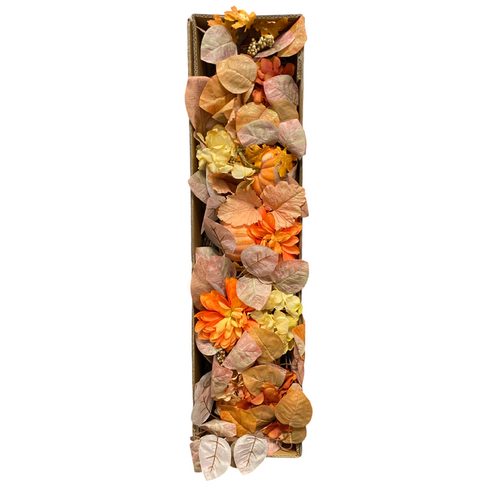 Member's Mark 6' Seasonal Decor Harvest Garland, Dahlia/Pumpkin