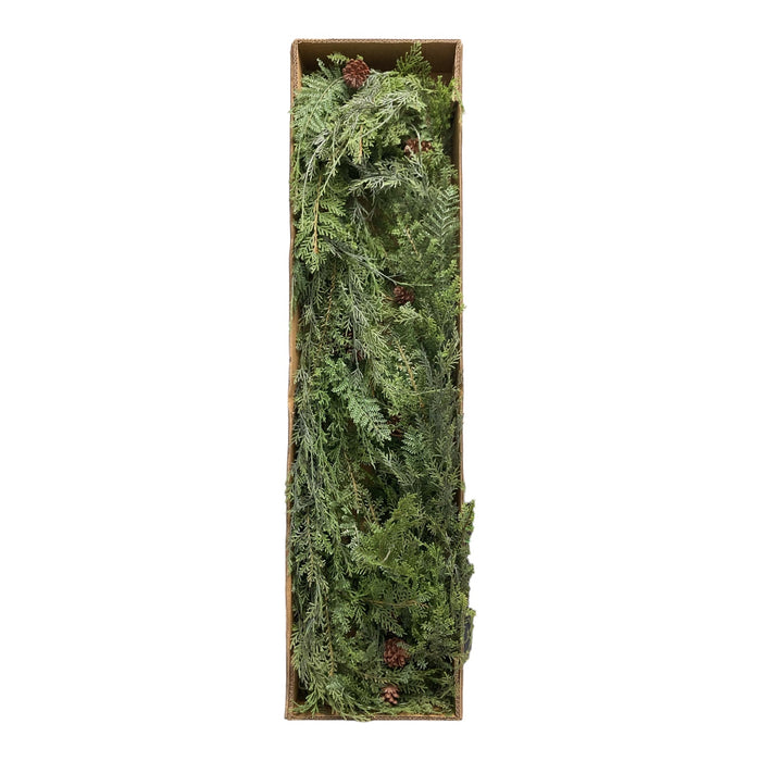 Member's Mark Unlit 9' Cypress and Pinecone Holiday Garland