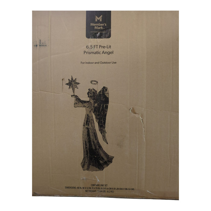 Member's Mark Indoor/Outdoor 6.5'  LED Pre-Lit Prismatic Angel