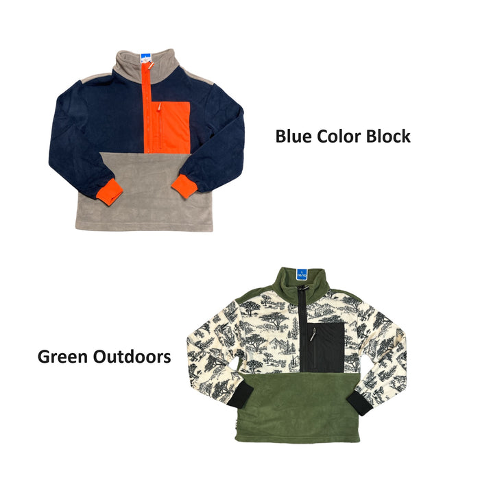 Member's Mark Boy's Easy Pull-On Half-Zip Fleece Pullover